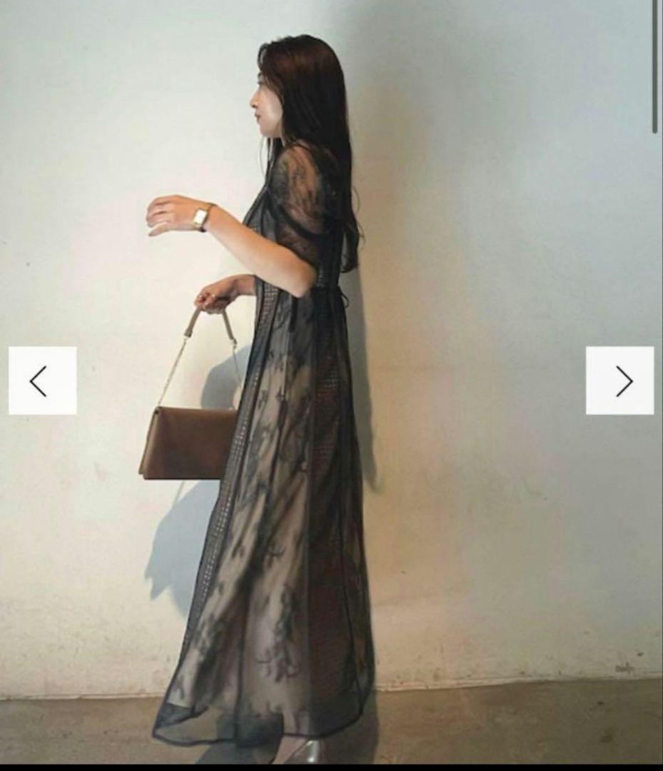 LADYパネルレースワンピース リリーブラウン系M