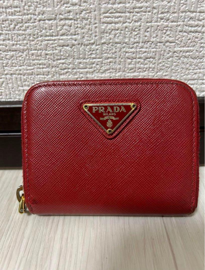 PRADA プラダ サフィアーノコンパクトウォレット コインケース