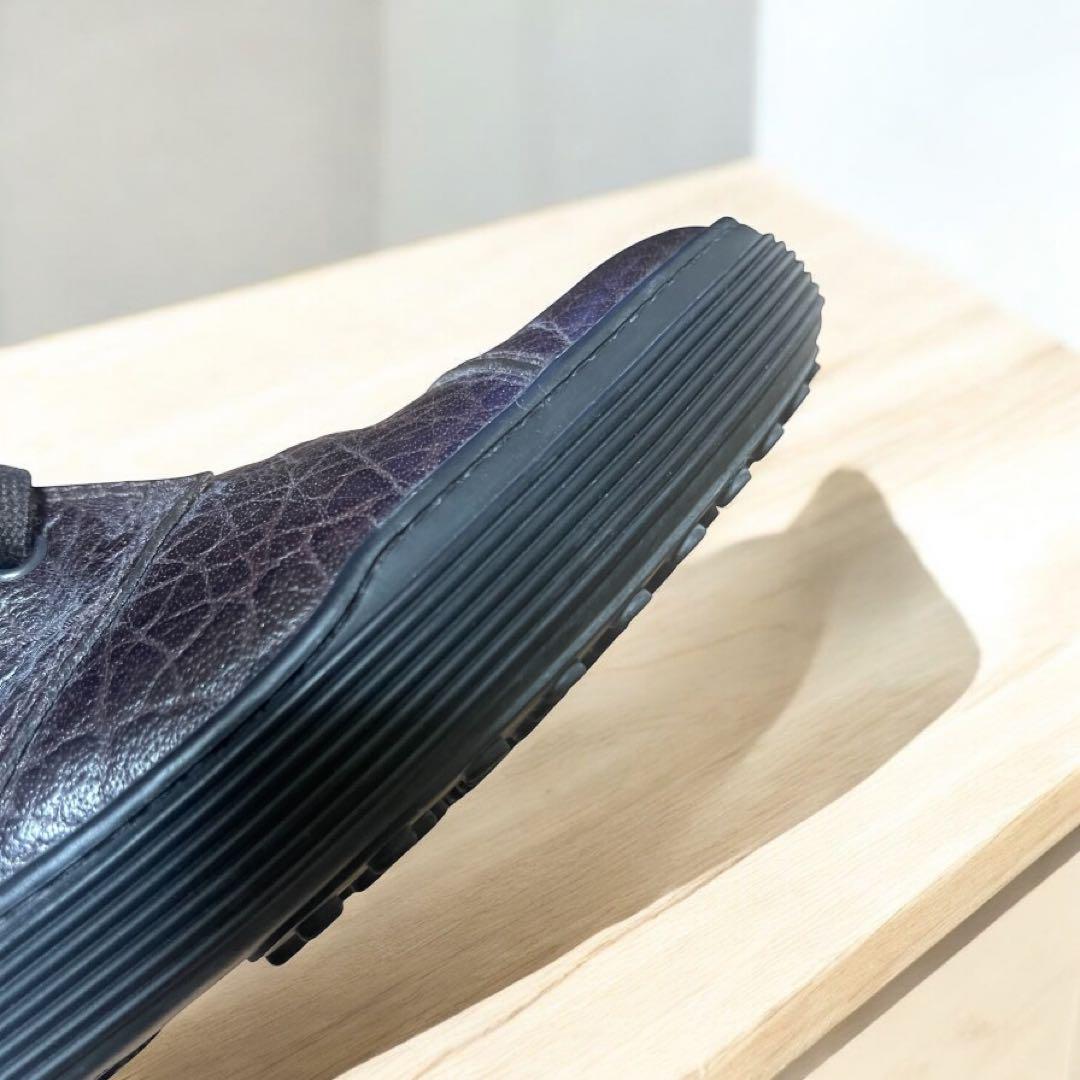 TOD'S トッズ 型押しショートブーツ 6 25cm ダークブラウン　シボ革