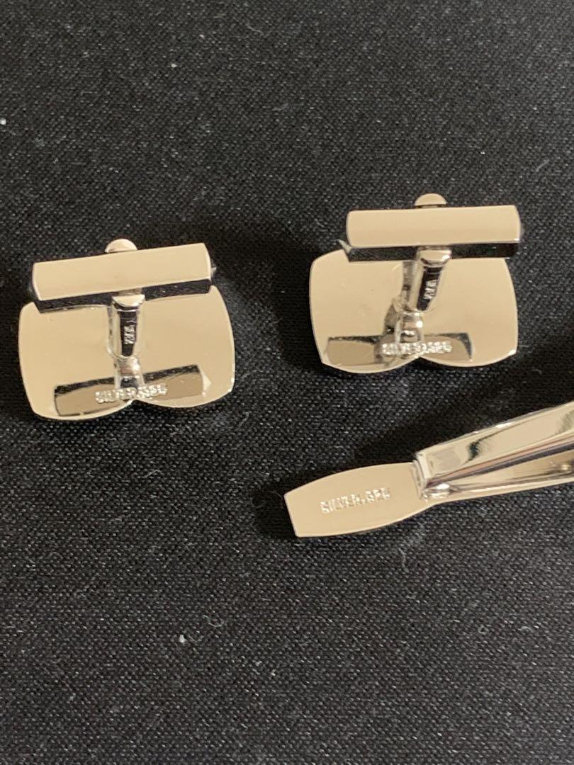 シルバー　カフス　ネクタイピン　925 コンビ