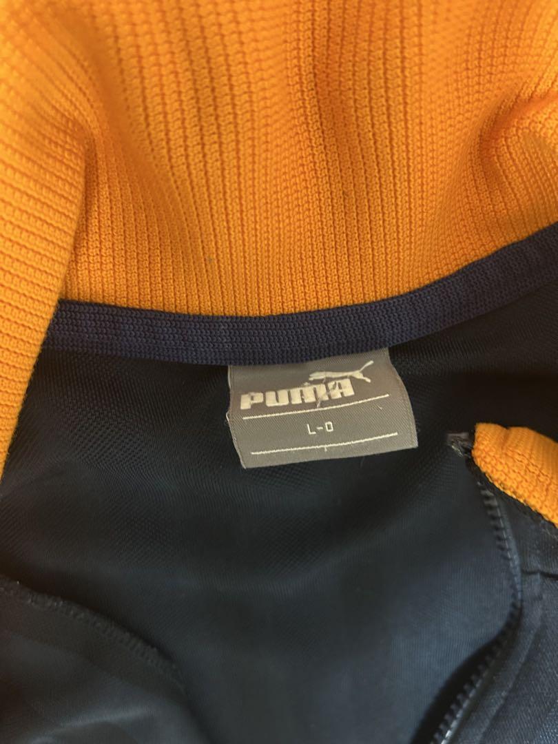 PUMA プーマジャージ上下セットLサイズ　ネイビーオレンジ　トラックジャケット