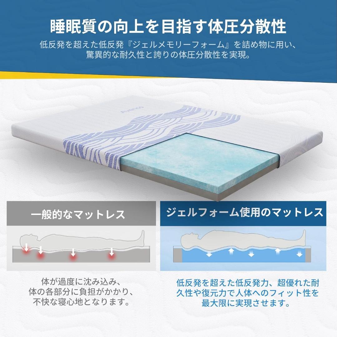 マットレス シングル 低反発 硬め 厚さ5cm 折り畳み 体圧分散 薄型マット