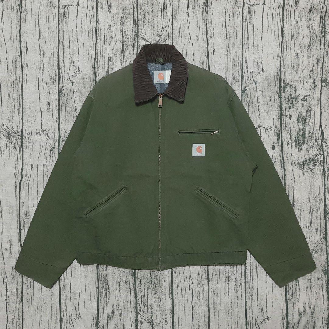 レアカラー!! 90s Carhartt デトロイトジャケット カーキ レアカラー!! 90s Carhartt デトロイトジャケット カーキ