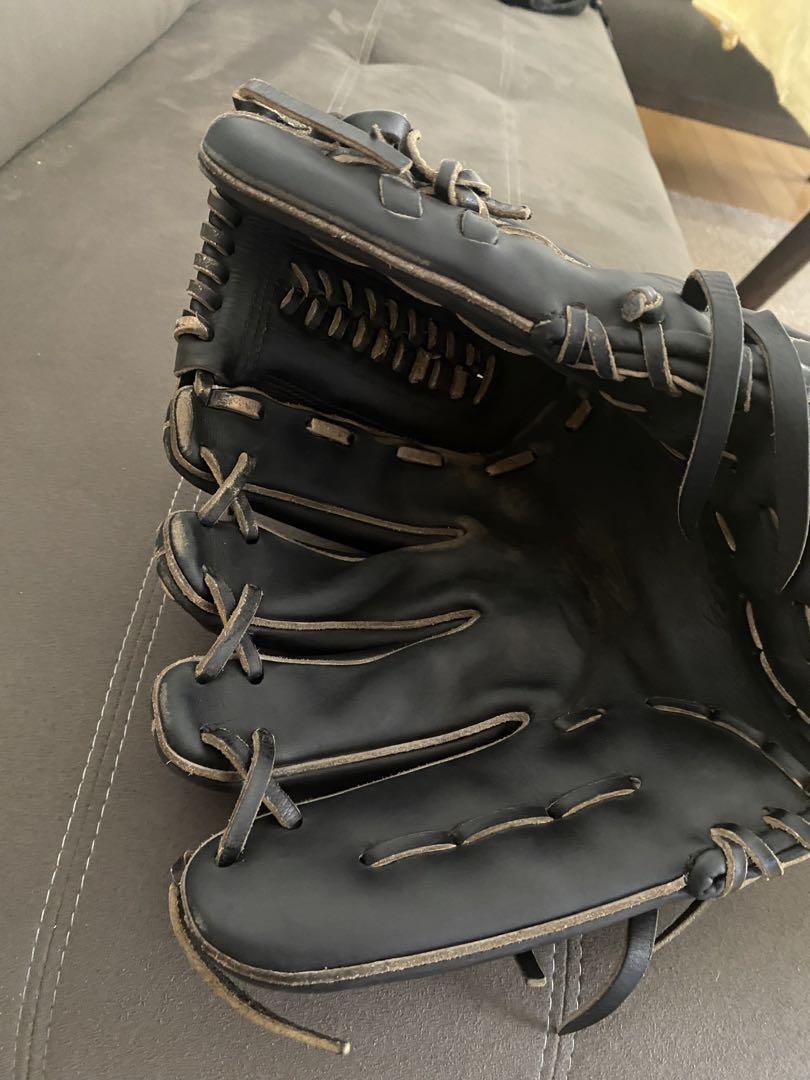 Mizuno Pro 硬式オーダーグローブ 黒 左投手用　横握り型