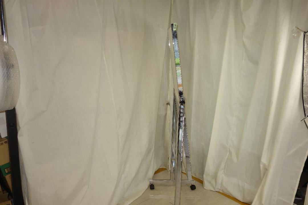 大型姿見　ミラースタンド キャスター付き フィッティング 角度調整可 姿見 鏡