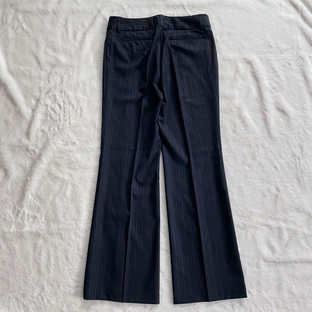 【美品】INDIVI V.A.I. 高級 シルク混 スーツ セット ストライプ
