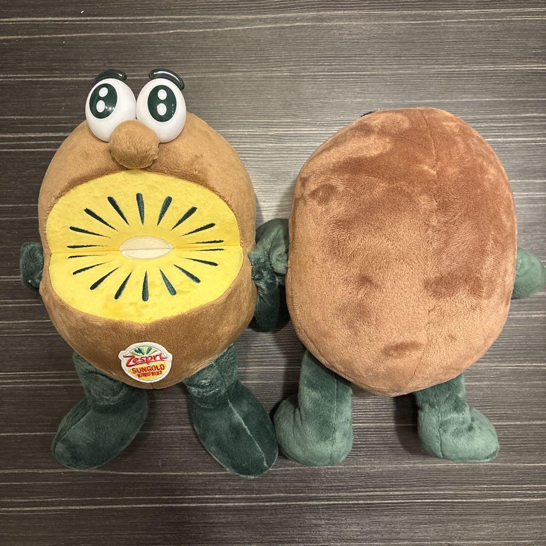 Zespri キウイブラザーズ大サイズぬいぐるみ グリーン＆ゴールド