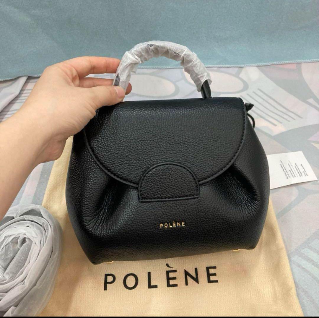 POLENE ポレーヌ ショルダーバッグ ハンドバッグ ブラック 新品 POLENE ポレーヌ ショルダーバッグ - バッグブランド 品 通販