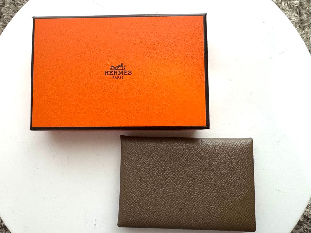 美品 エルメス カルヴィ エトゥープ エプソン Z刻印