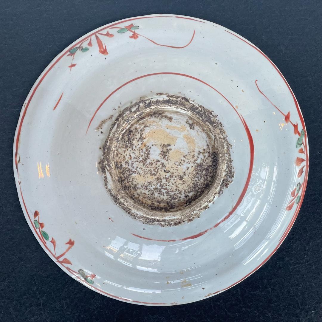 24-1221 南京赤絵 中国古美術 豆皿2客