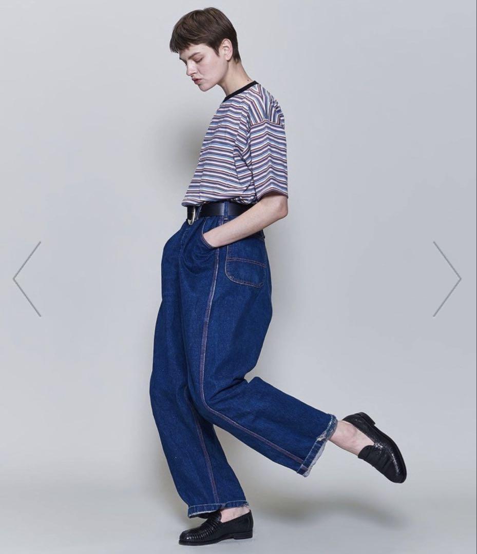 6(ROKU)COTTON MULTI BORDER T-SHIRT Tシャツ
