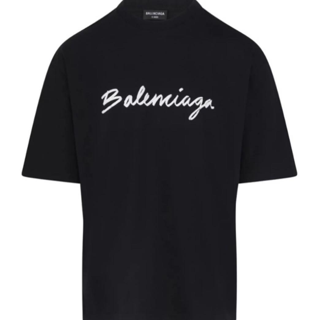 BALENCIAGA バレンシアガ tシャツ シグネチャー ロゴ ダメージ加工