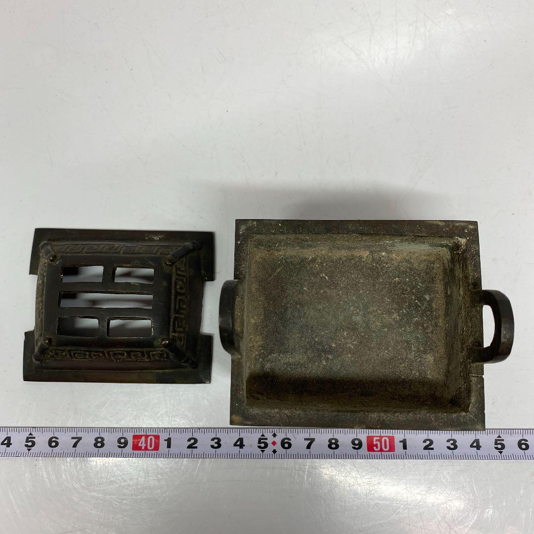 安い日本製 古銅香炉 底面に漢詩文あり 高さ9cm ち2-0207①トヒサ kynzg-m31102959912 2022即納