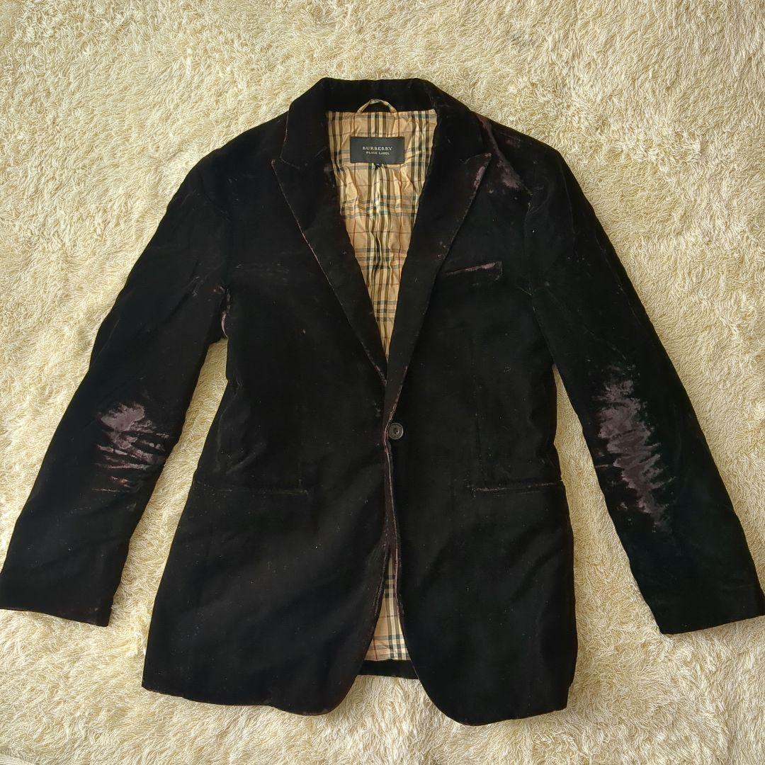 【最高級】バーバリーブラックレーベル ベロアジャケット ノバチェック M