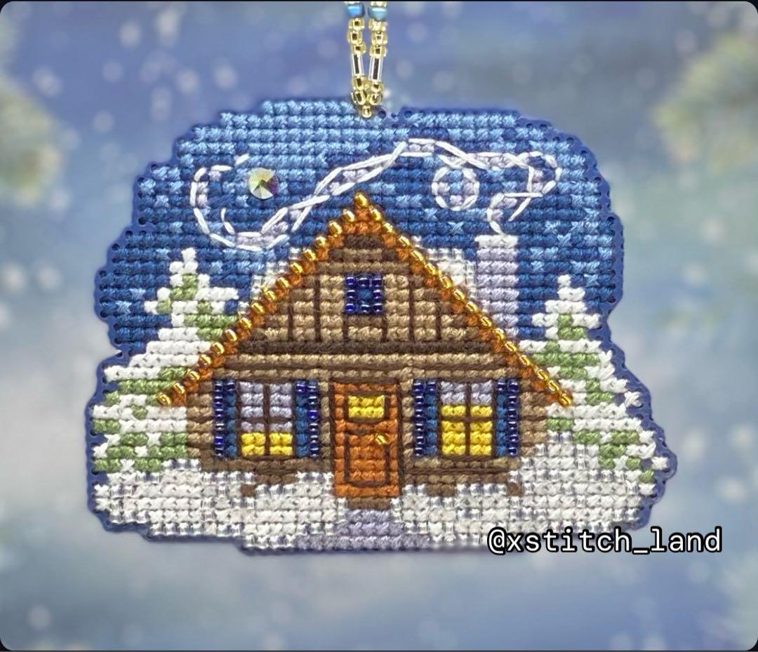 [完成品]Mill Hill  “Cozy Cabin” ハンドメイド