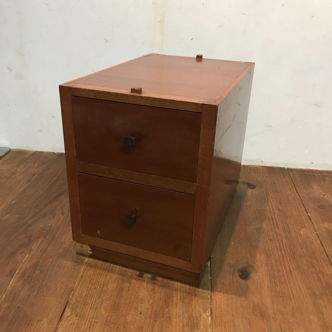 美品 木製 ミニ箪笥 薬箱 棚 小物入れ 当時物 落ち着いた色合い