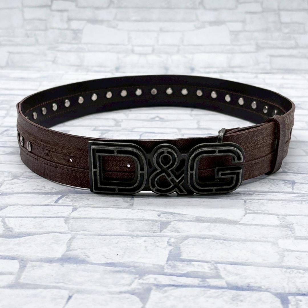 【美品✨】DOLCE&GABBANA スタッズベルト レザー ブラウン Y2K Yahoo!オークション -「スタッズベルト」(ドルチェ＆ガッバーナ