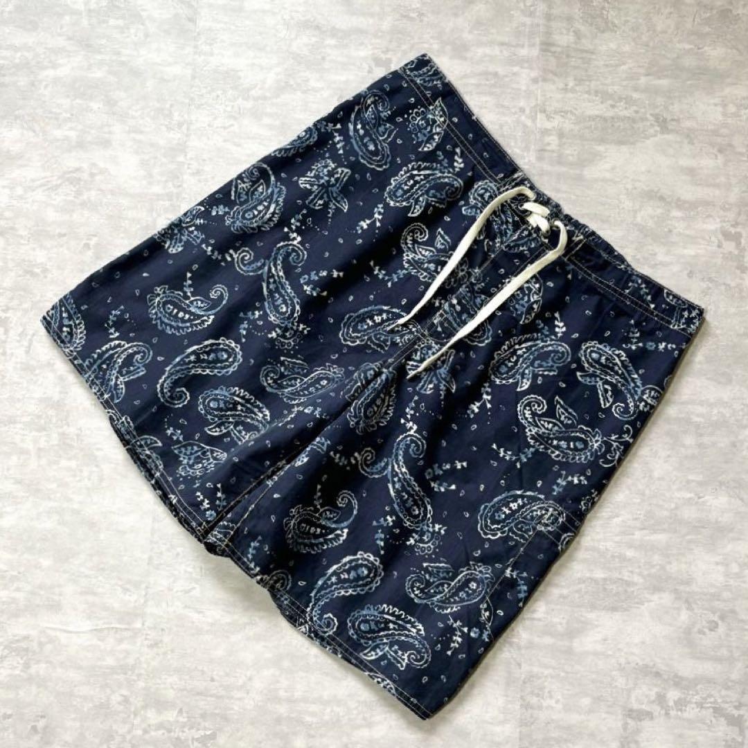 90s RALPH LAUREN ペイズリー ワイド カーゴ ショーツ w38