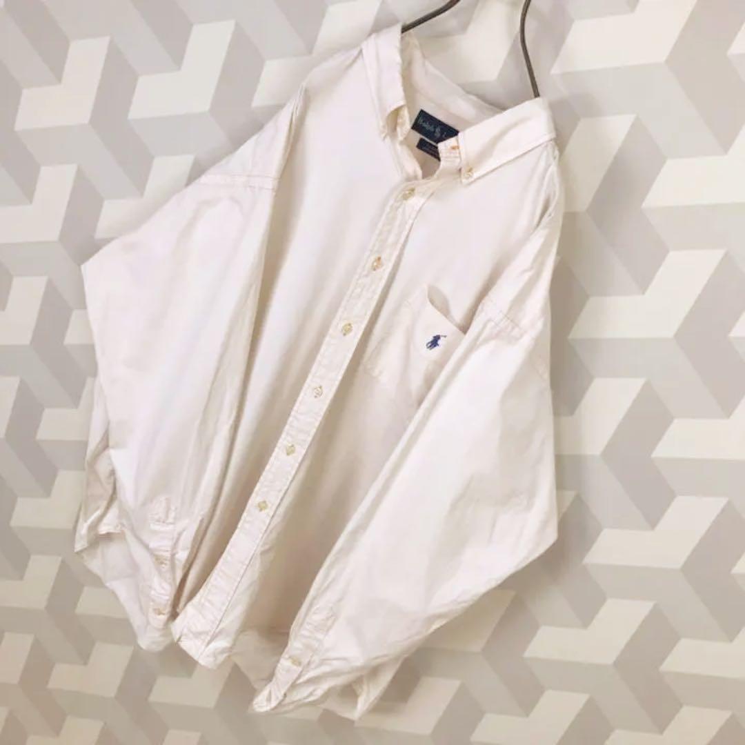 お得お買い得 ラルフローレン XXL オーバーサイズBDシャツ 刺繍ロゴ 90s 古着 mMZVC-m31113473152 新品日本製