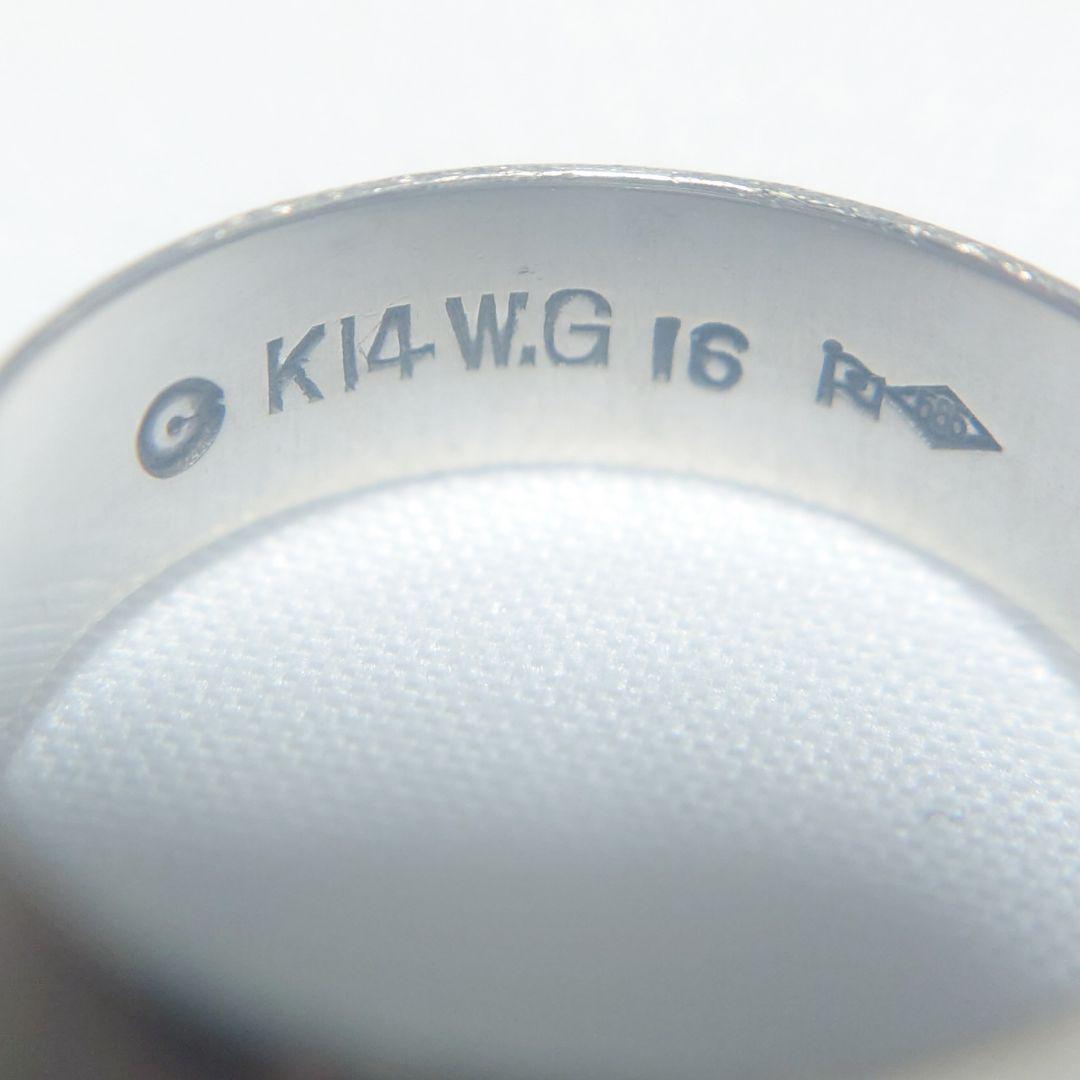 ☆ K14WG ☆ ゴールド リング 金 14金 ホワイトゴールド ヴィンテージ