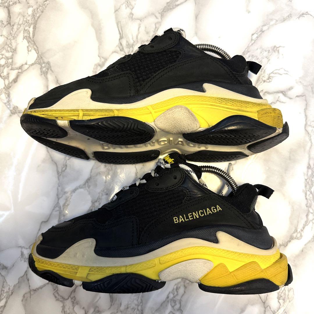 BALENCIAGA  Triple S ブラック/イエロー  36/24cm