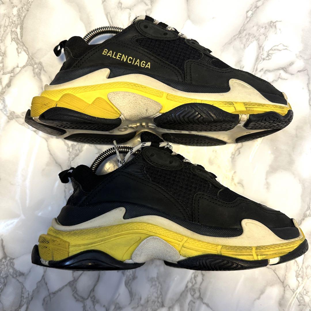 BALENCIAGA  Triple S ブラック/イエロー  36/24cm