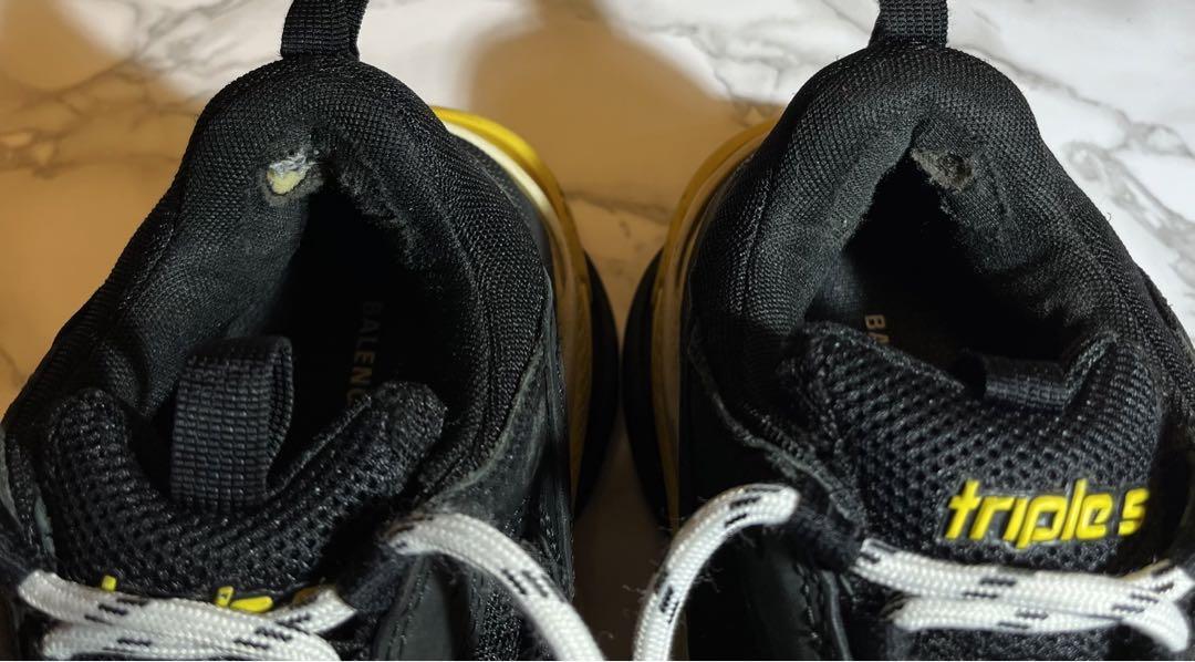 BALENCIAGA  Triple S ブラック/イエロー  36/24cm