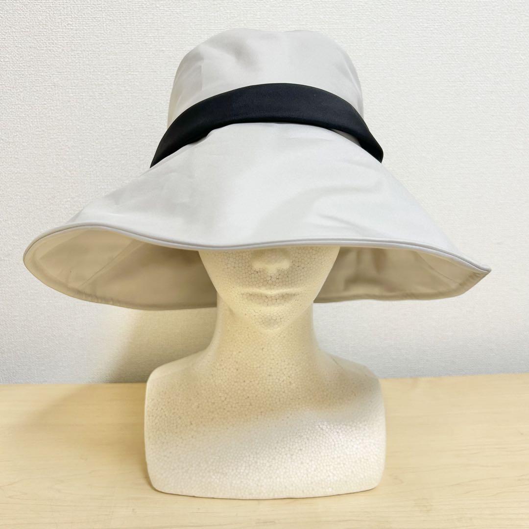 【美品・撥水・洗える】自由区　ワイド　ブリム　ハット　ジユウク　帽子