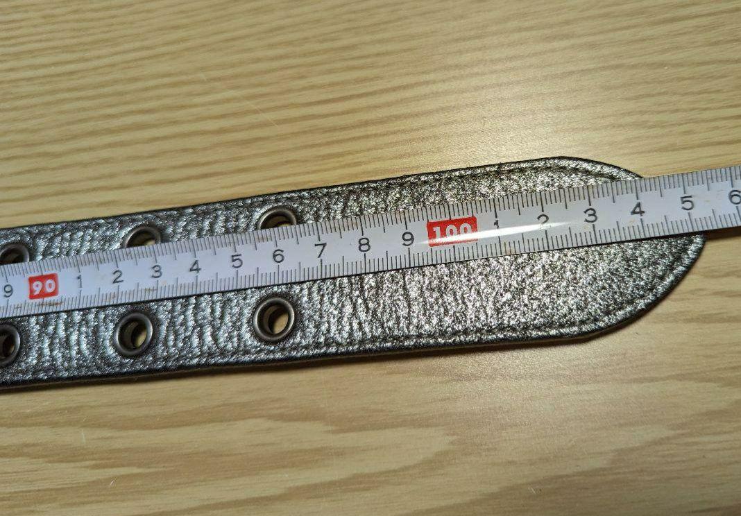 レア！5351プールオム　レザーベルト　シルバー　銀色