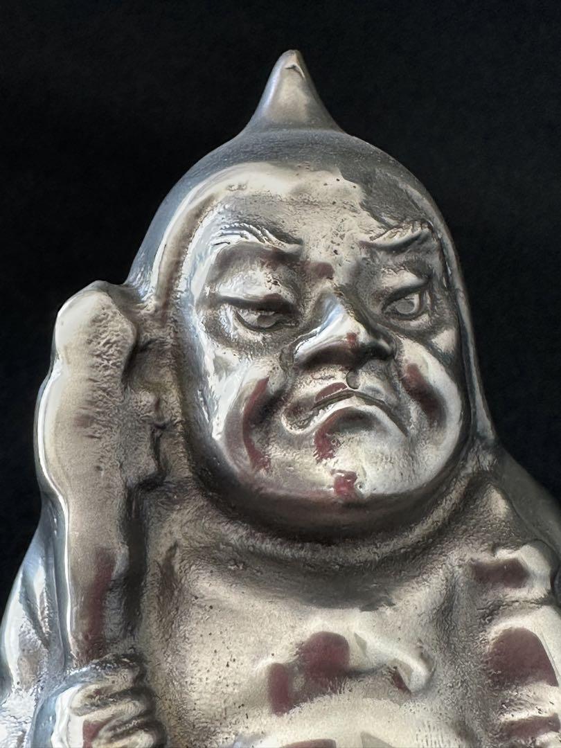最適な価格 白銅製 開運 縁起物 七福神 高さ 【毘沙門天・びしゃもんてん】 彫刻・オブジェ