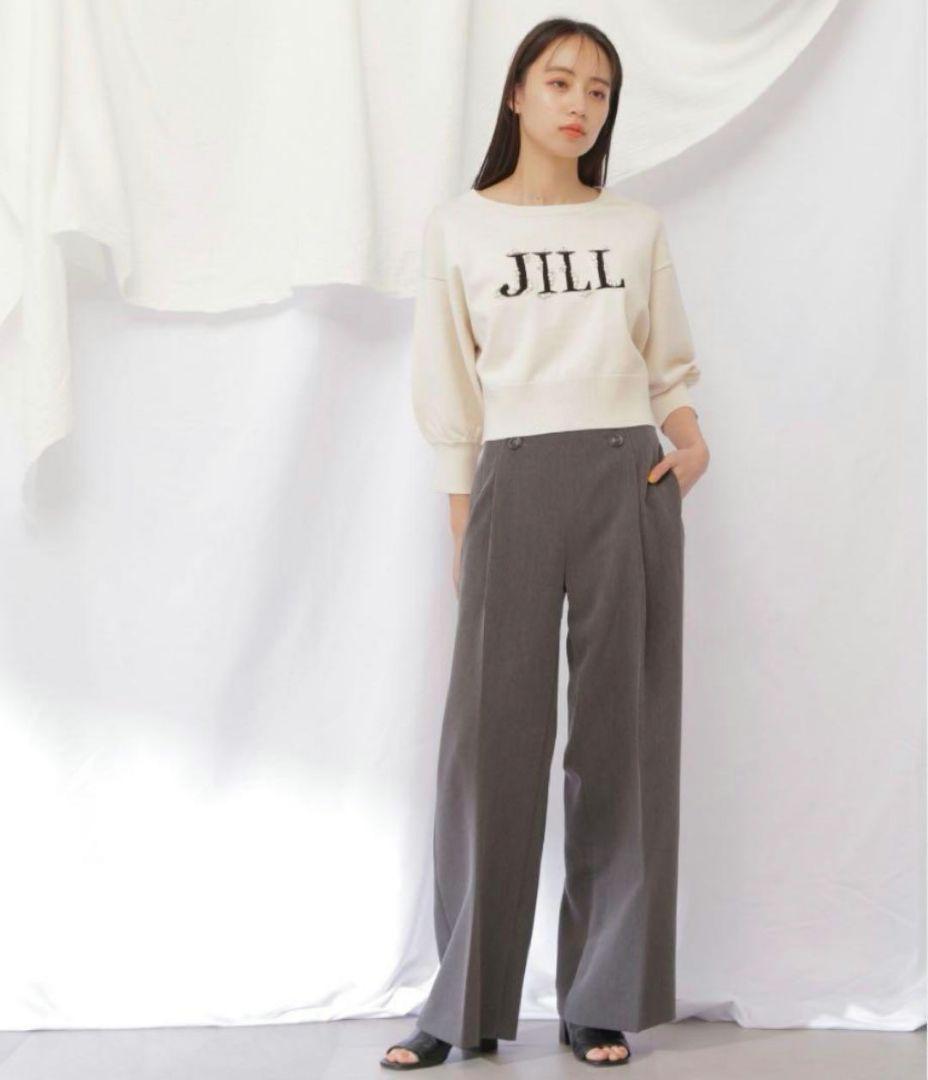 JILL BY JILLSTUART　ロゴジャガードビジューニット