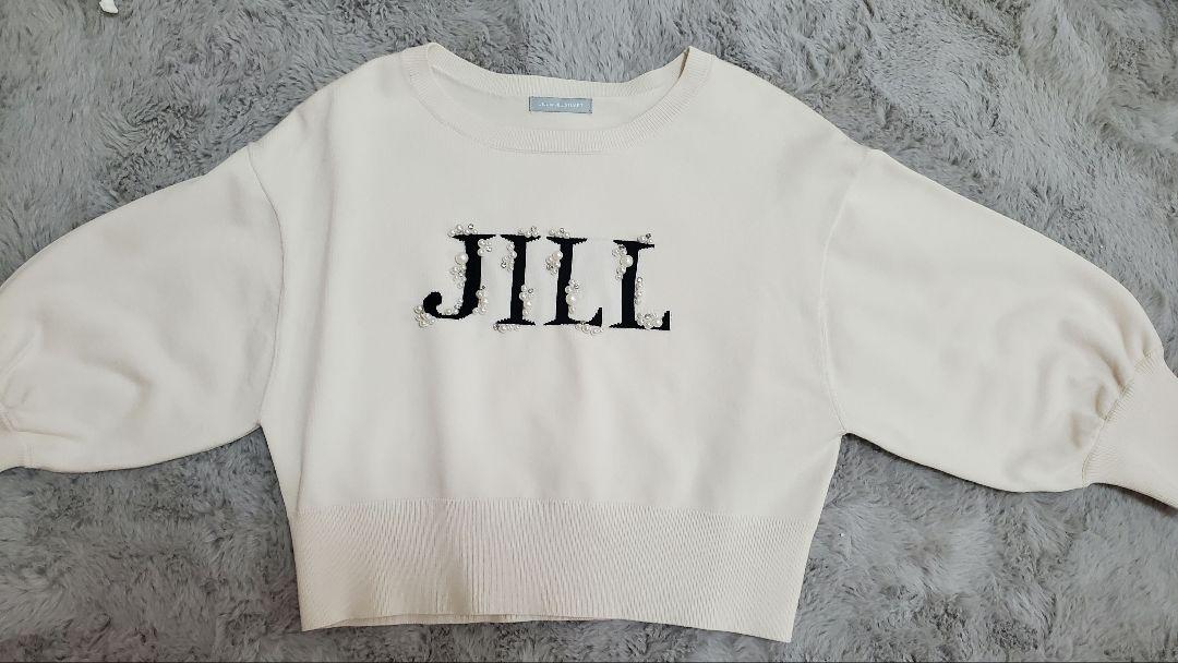 JILL BY JILLSTUART　ロゴジャガードビジューニット