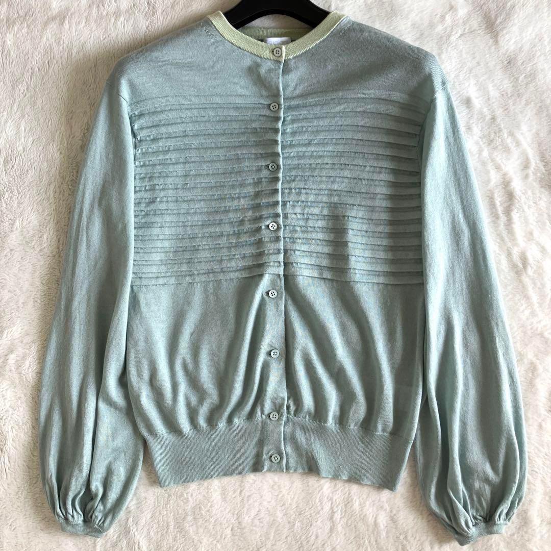 クルチアーニ カシミヤシルク クルーネック長袖カーディガンL・CRUCIANI