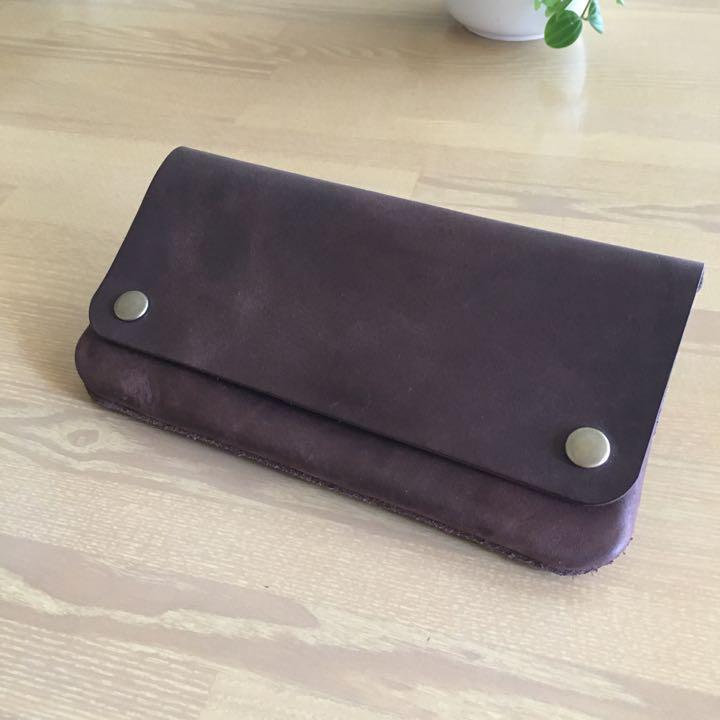ハンドメイド )  牛革モストロ　ロングウォレット
