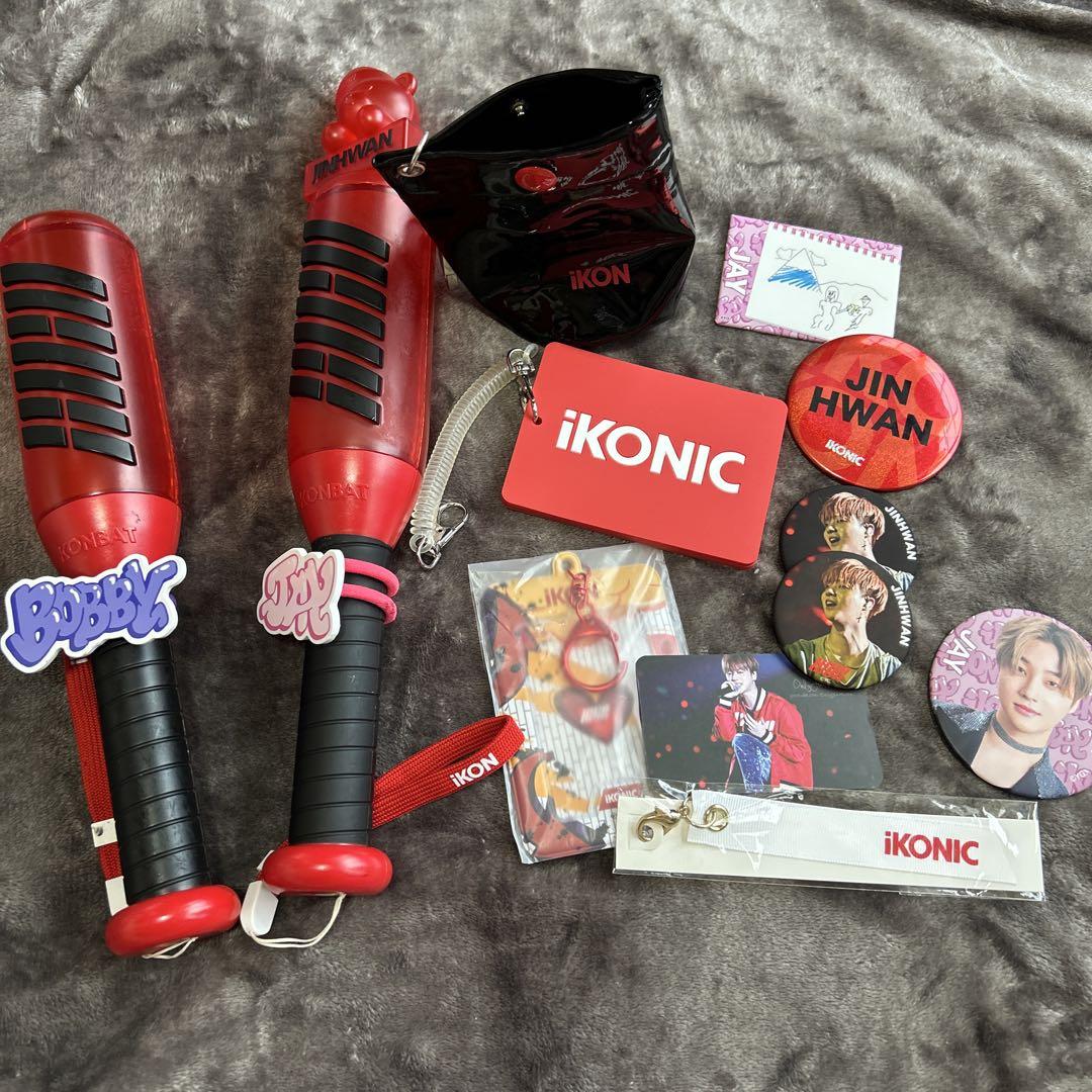 iKON KONBAT３本 韓国 赤色 ペンライトアクセサリー　ケース iKON ペンライト セット - メルカリ