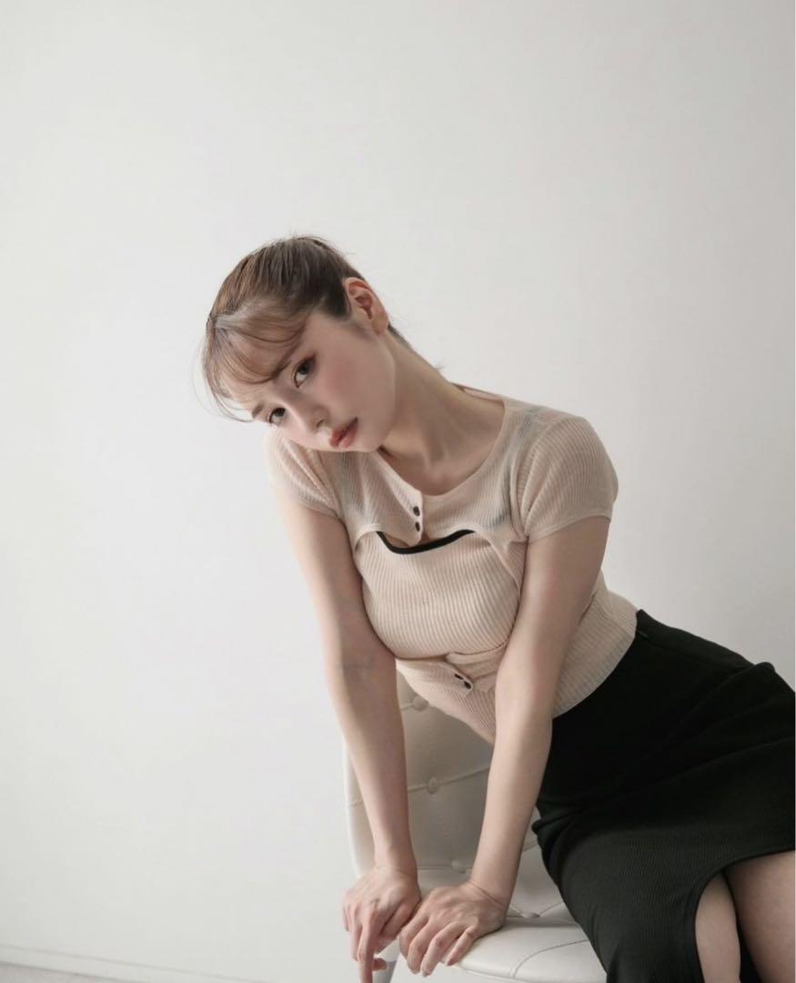 and mary トップス elf button knit tops