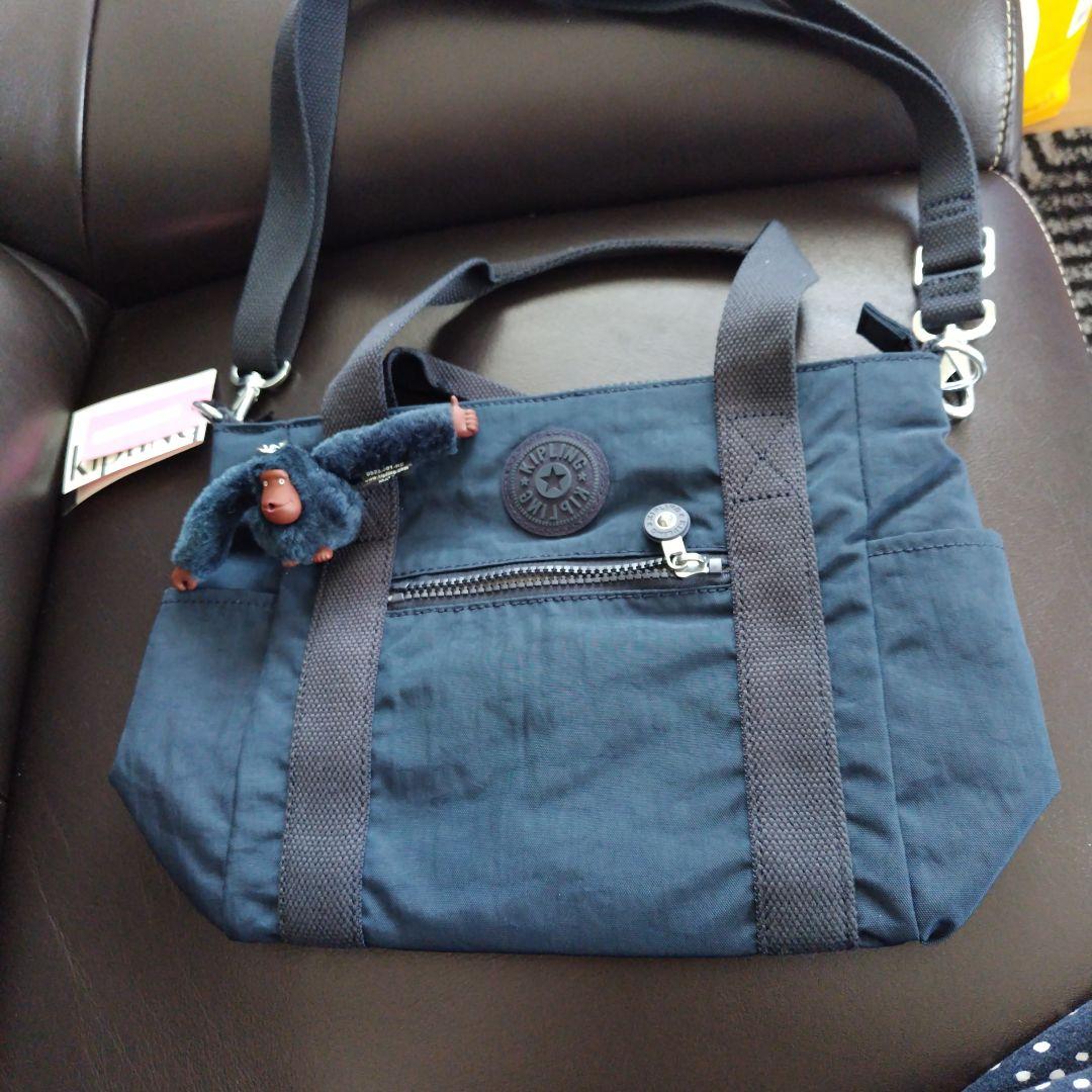 一週間 Kipling ネイビー ショルダーバッグ