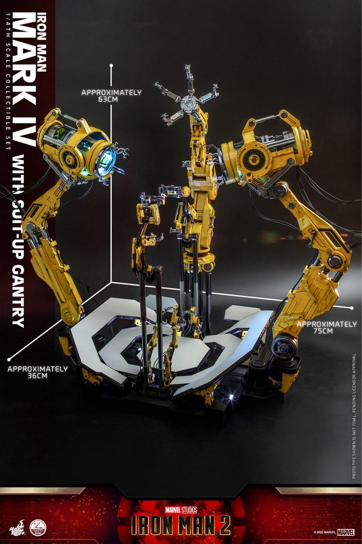 【未使用】ホットトイズ 1/4 アイアンマン マーク４パワードスーツ装着機付き