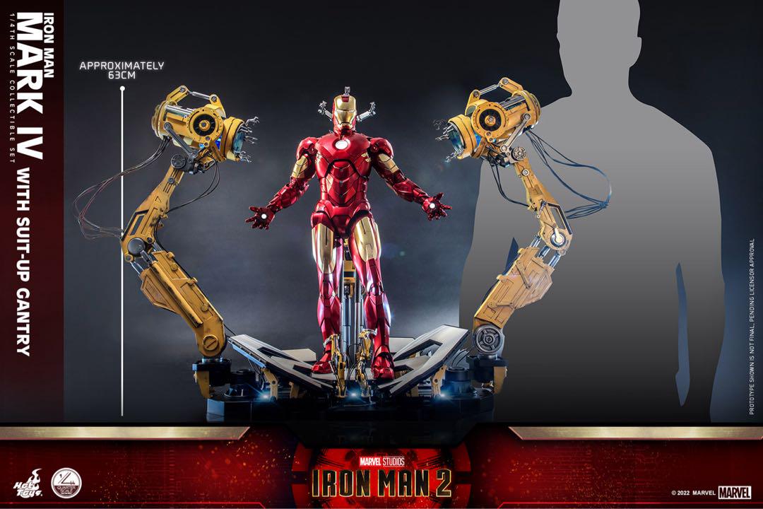 【未使用】ホットトイズ 1/4 アイアンマン マーク４パワードスーツ装着機付き