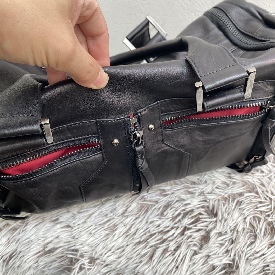 【美品】Diabloディアブロ　レザー トートバッグ 黒　ボストン