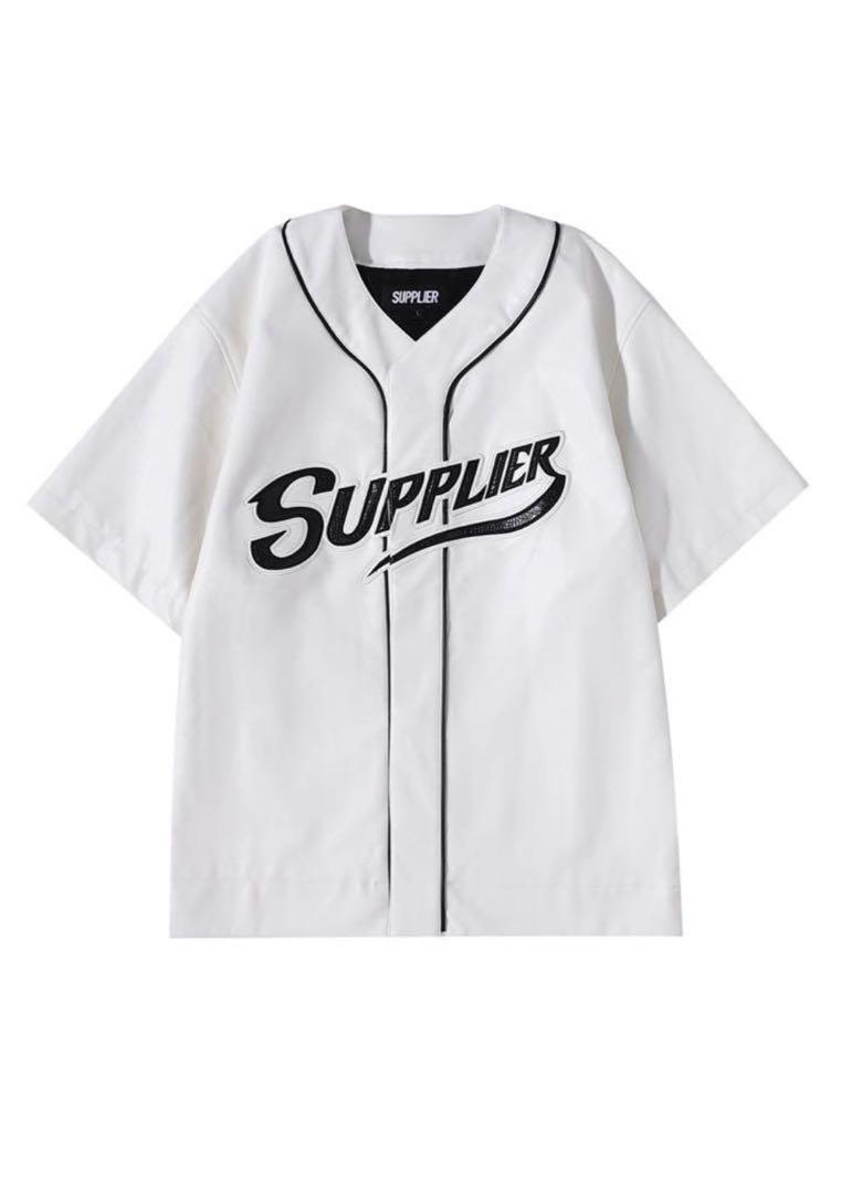 SUPPLIER Leather Baseball Shirt