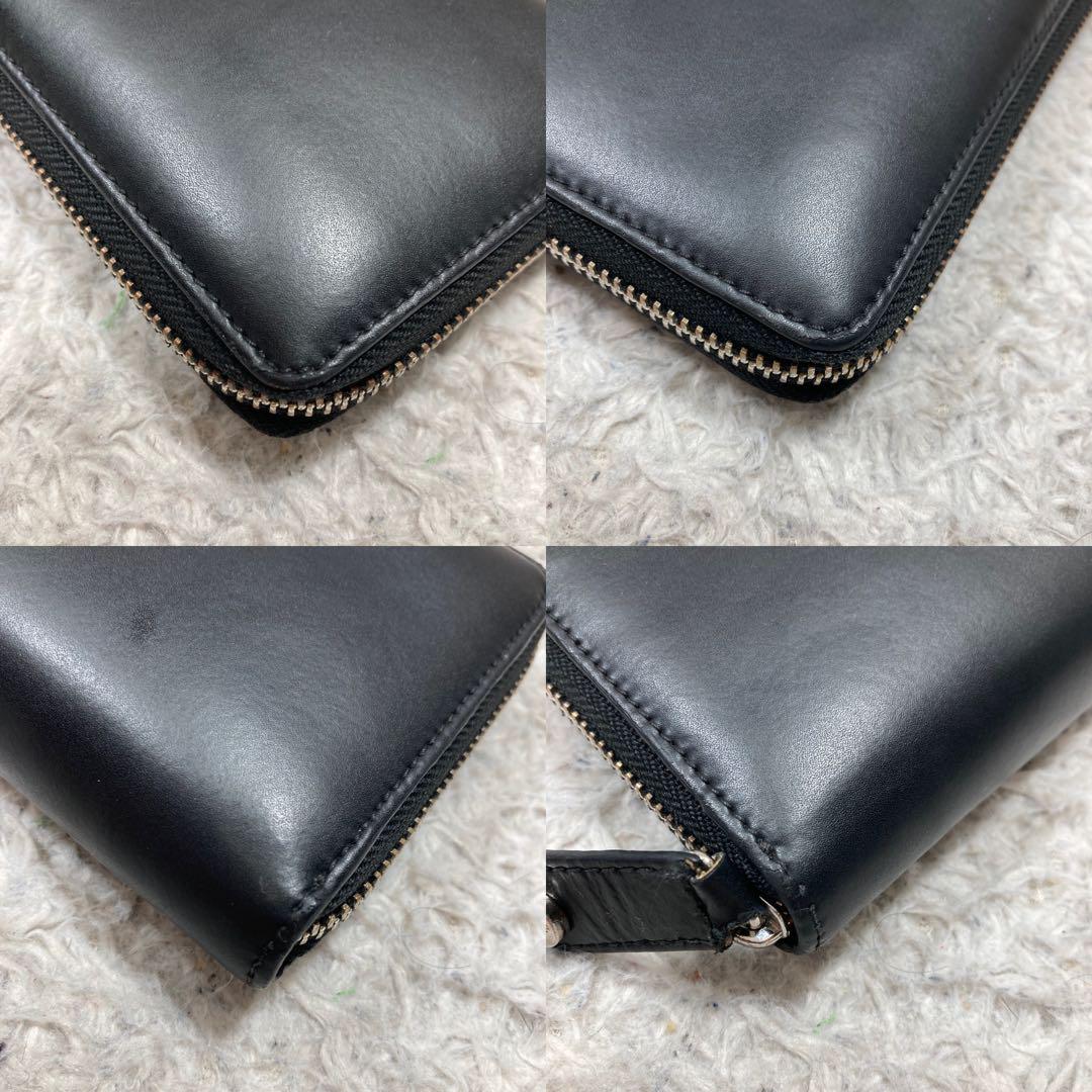 極美品 ヴィヴィアンウエストウッド 長財布 ラウンドファスナー シルバーオーブ