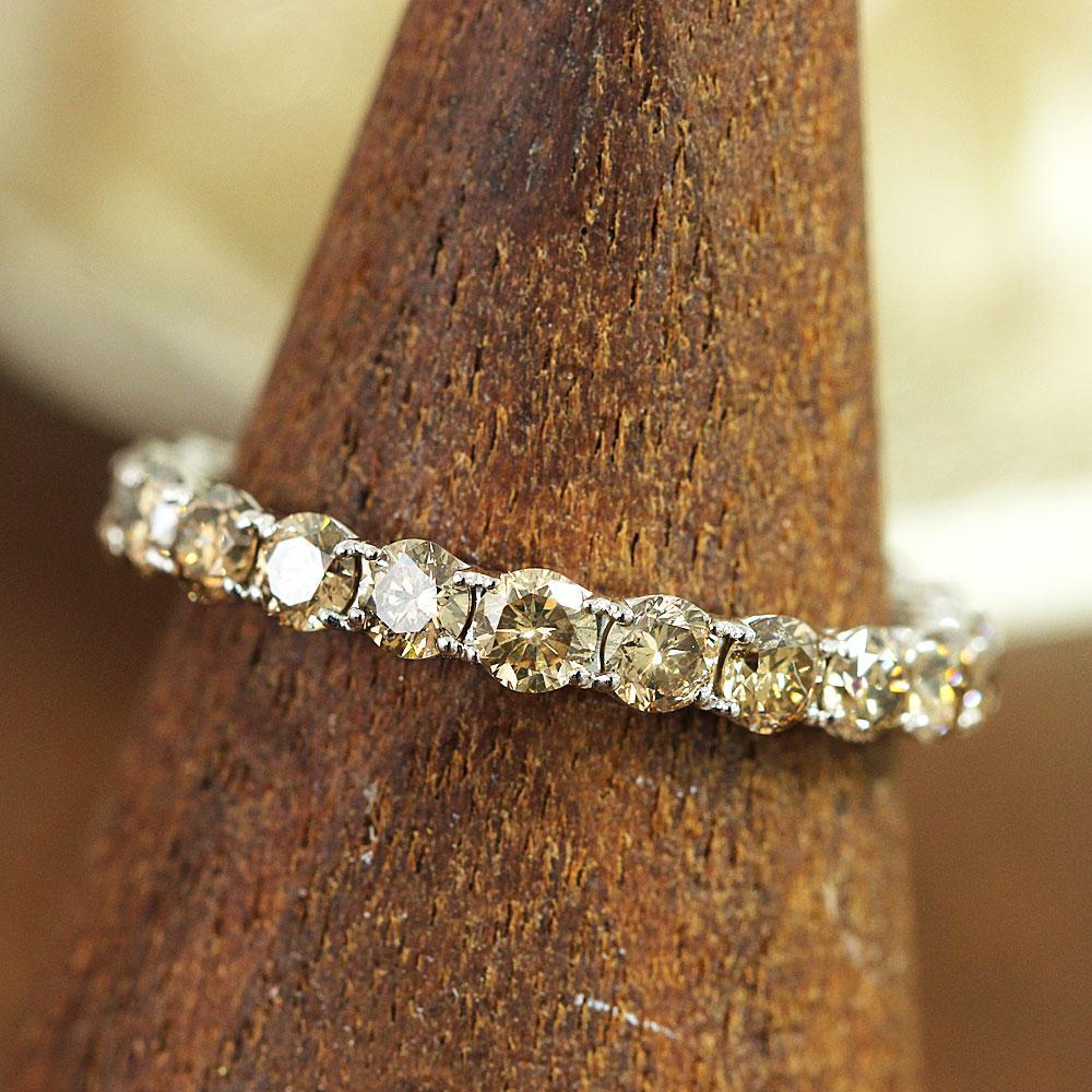 #13 永遠の愛 1.6ct ダイヤモンド プラチナ フルエタニティリング 鑑別