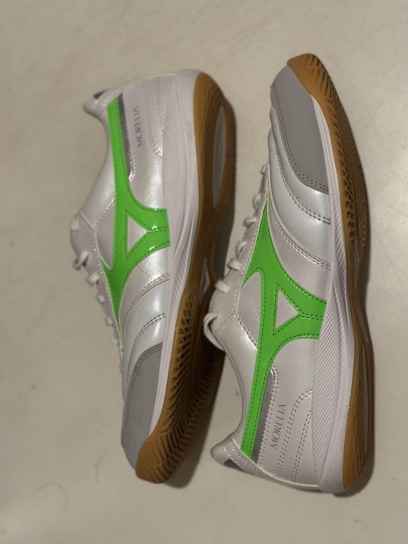 Mizuno モレリア フットサルシューズ ホワイト/グリーン