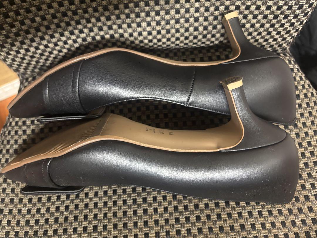 TALANTON by DIANA バックル パンプス ブラック24.5cm