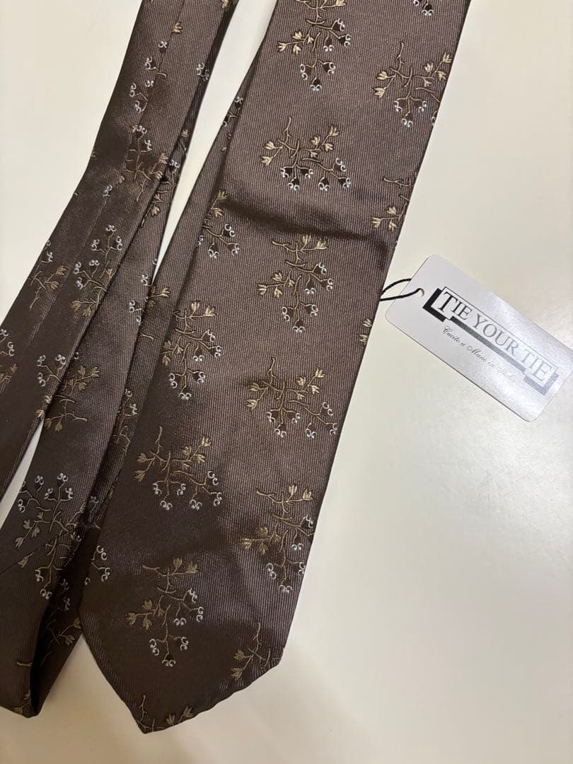 TIE YOUR TIE 花柄　タイユアタイ　イタリア製　未使用　ネクタイ