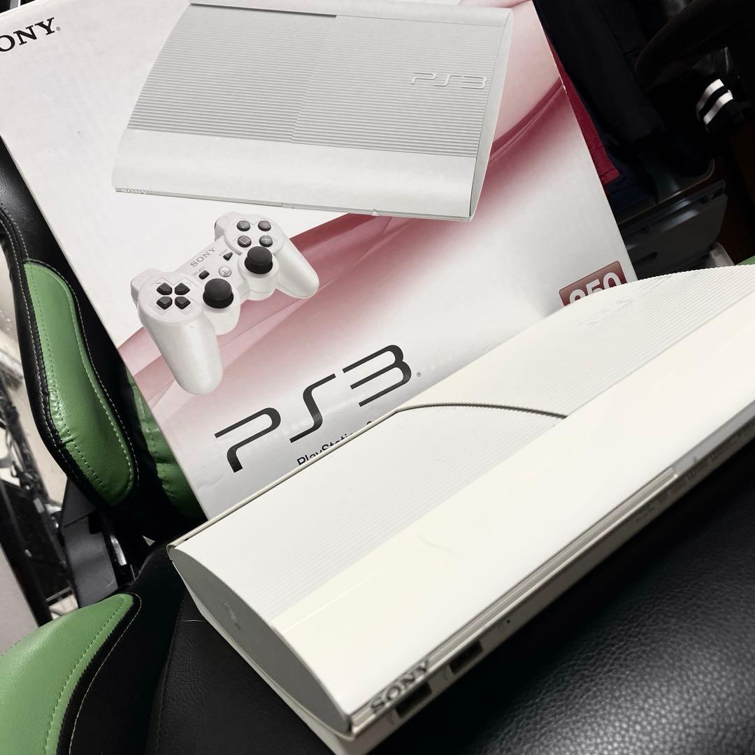 PS3 ホワイト 本体 黄ばみあり コントローラー×2PlayStation3
