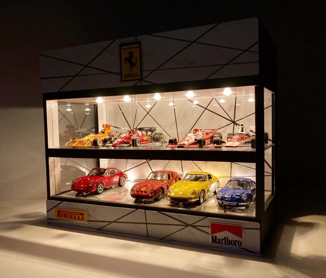 PAPASAP・1/43・AG白大理石・ディスプレーBOX/ネオジオラマ