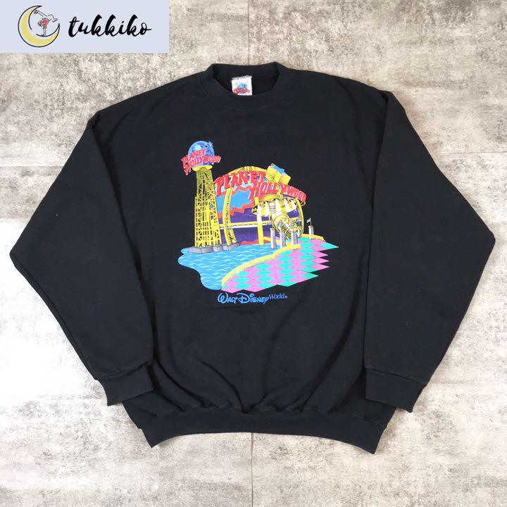 【USA製】プラネットハリウッド スウェット 90s 古着 ビッグプリント XL 【USA製】プラネットハリウッド スウェット 90s 古着 ビッグプリント XL