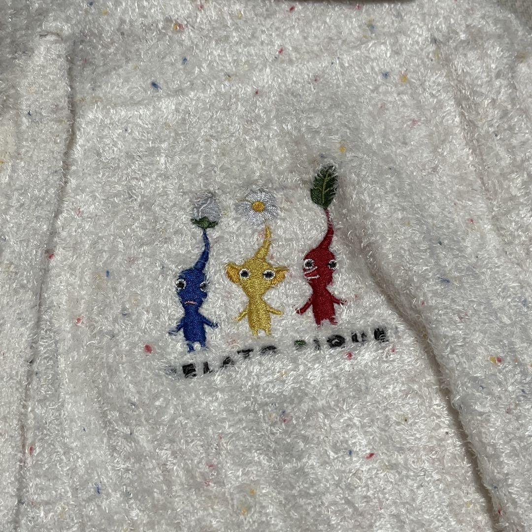 ジェラートピケ　ジェラピケ　ピクミン刺繍入りホワイトルームウェア　パンツ